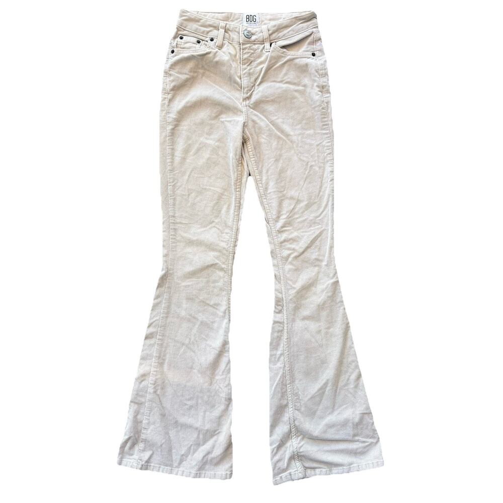 BDG Flare Cream Corduroy Jeans Pants Women’s Size 24 Length 32”